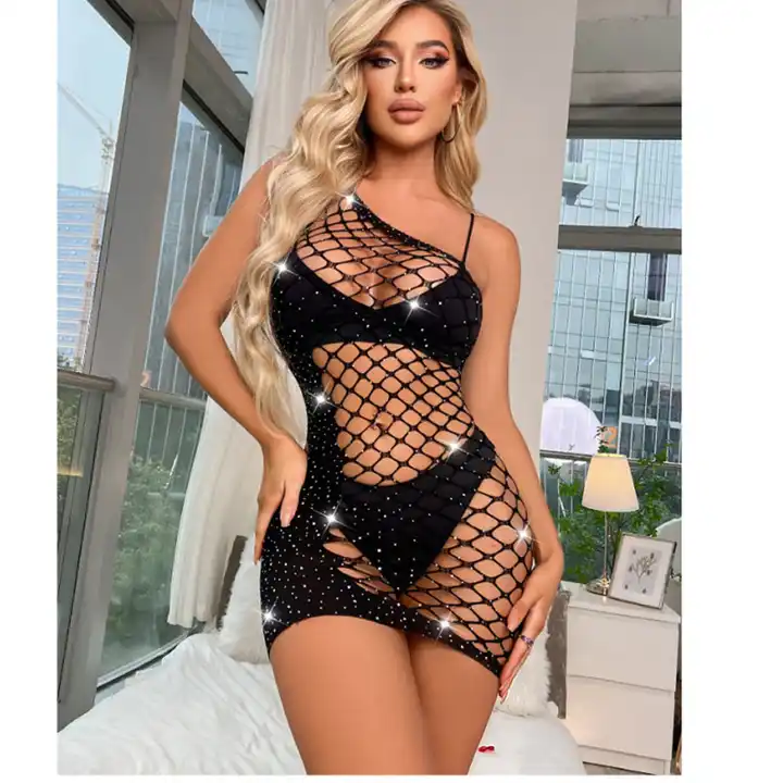 Hot Selling Rhinestone Womens Sexy Underwear See Through Lace Low