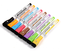 Stylos magnétiques colorés pour tableau blanc avec gomme à effacer, marqueur pour tableau blanc à base d'eau de grande capacité