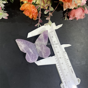 Hỗn hợp <span class=keywords><strong>3D</strong></span> pha lê bướm chữa bệnh tự nhiên đá fluorite bướm khắc cho trang trí nội thất - Product Image 5
