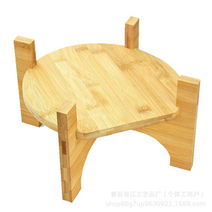 Soporte para macetas de bambú, base de madera para botellas de vino, base creativa para barriles de vino, expositor para dispensador de bebidas. - Product Image 5
