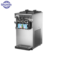 Machine à glace molle électrique automatique BLG, 3 saveurs, pour usage commercial et domestique, machine à yaourt de comptoir, vente chaude, facile à utiliser