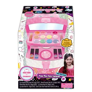 Kit de maquiagem infantil para meninas, 25 cores, lavável, cosmético real, seguro e não tóxico, conjunto de maquiagem congelada