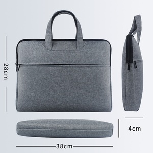 Jianteng Canvas Business Thickened Briefcase Printed Logo Large Capacity Computer <strong>Bag</strong> for Office Meetings Travel Stowable Design - Product Image 4
