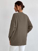 Ensemble de chandails en tricot torsadé pour femmes, haut à bretelles courtes avec cardigan à manches longues (personnalisable)