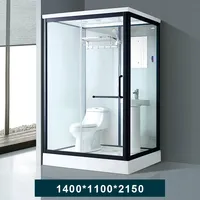 Salle de bain préfabriquée tout-en-un au design moderne, cabine de douche portable carrée, salle de bain modulaire tout-en-un portable
