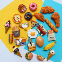 Imiter la pâte de réfrigérateur alimentaire 3D pain aux œufs enfants éducation précoce aimant réfrigérateur aimant pâte