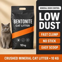 Litière pour chat en bentonite brisée, granulométrie fine, forte absorption d'eau, désodorisante, sans poussière, litière minérale naturelle