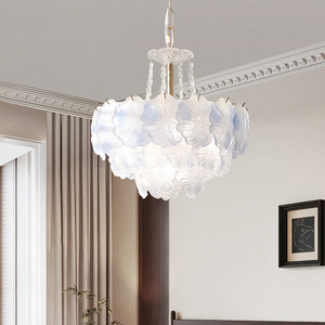 <span class=keywords><strong>Lampadario</strong></span> a sospensione in vetro a petali di fiori in stile crema francese per camera da letto, sala da pranzo, <span class=keywords><strong>cameretta</strong></span> delle ragazze, decorazioni per la casa - Product Image 3