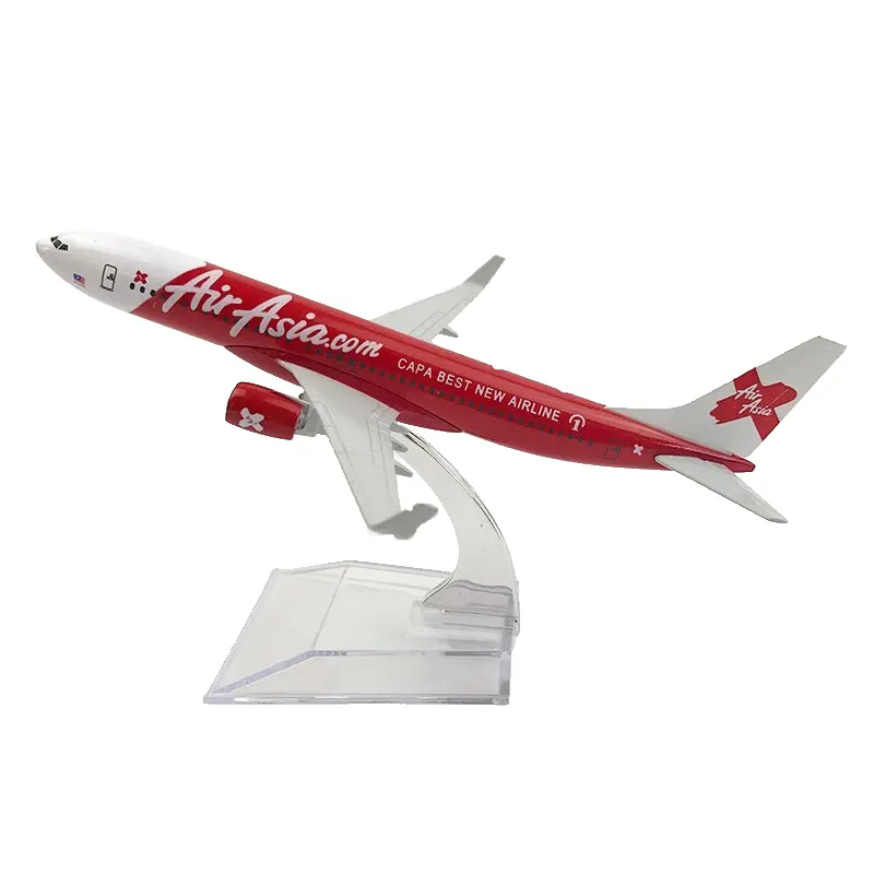 Skala 1:400 16cm B737 Air Asia AIRLINES Desktop pesawat dekoratif