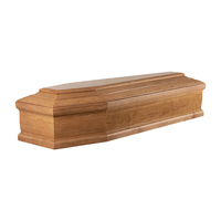 Nouveau design de luxe Cercueil en bois bon marché Cercueil funéraire de style européen