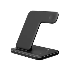 Wireless Charger 3in1 for Galaxy Rose Wireless Charging Charging for Mobile Phone Iphone Ipod TWS Earbus Qi Charging Stand DC