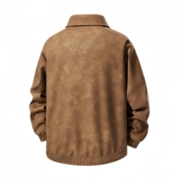 Blouson Bomber Homme Décontracté Hiver Imperméable Moto en PU Tendance Col Revers Personnalisé Grande Taille Chaud Coupe-Vent