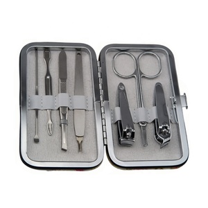 VW-MS-968 Ensemble de soins de <span class=keywords><strong>manucure</strong></span> et pédicure luxueux 7 en 1 pour filles, rose, motif fleur, coupe-ongles, kit de toilettage, cadeau - Product Image 2