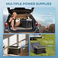 Mini-réfrigérateur portable 35QT de haute qualité 12V/24V pour voiture et maison, avec contrôle par application, pour boissons froides et petit congélateur
