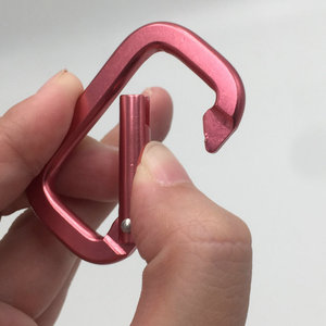 Porte-clés en aluminium carré personnalisé, <span class=keywords><strong>mousqueton</strong></span> rectangulaire <span class=keywords><strong>avec</strong></span> <span class=keywords><strong>sangle</strong></span> - Product Image 5