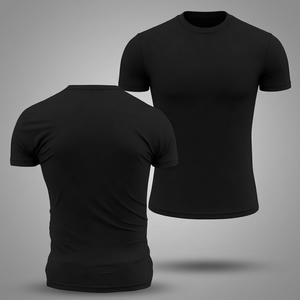 Lot de 5 T-shirts de sport pour hommes, coupe ajustée, tricotés, à compression, manches courtes, séchage rapide, respirants, entrepôt USA - Product Image 2