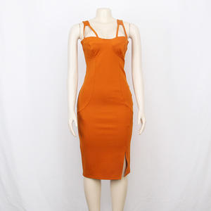 Moda su misura <span class=keywords><strong>cotone</strong></span> taun estate femminile <span class=keywords><strong>vestiti</strong></span> alla moda Sexy delle signore delle donne cadono abiti aderenti - Product Image 5