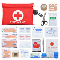 Kit de primeros auxilios pequeño de viaje portátil personalizado, kit de emergencia de supervivencia para senderismo, camping, escalada con equipo médico de alta calidad