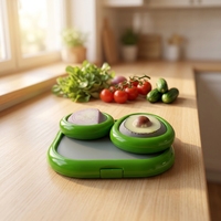 Ensemble de 3 mini-contenants de conservation alimentaire portables en plastique pour fruits et sauces