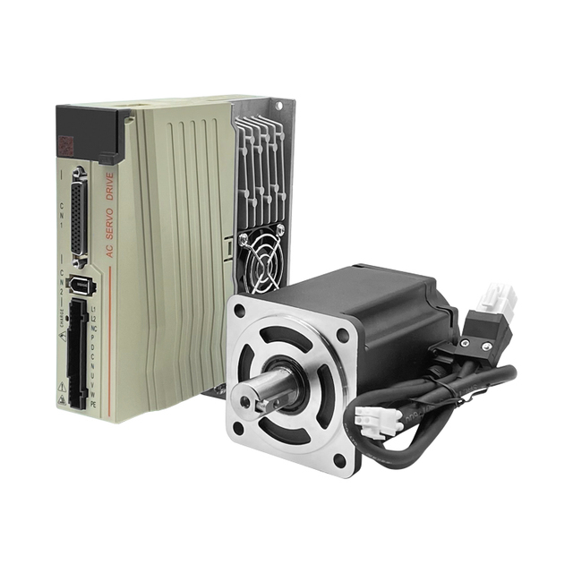 Servo Motor Kit 80mm Flange 2500rpm 3.8nm 1kw AC Servo Motor with 50/60Hz Single-Phase 220VAC Servo Motor Drive