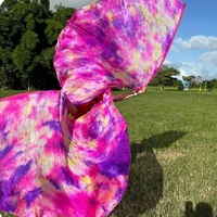 Église louange danse voile de soie drapeaux pour culte femmes danse 100% soie drapeaux Halloween Costume