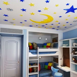 Pegatina de Pared 3D con Diseño de Estrella y Luna, Espejo Decorativo para el Hogar, Adhesivo de Espejo para Dormitorio, Sala de Estar, Papel Tapiz Mural - Product Image 3