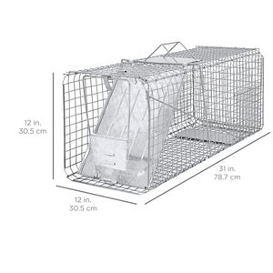 <span class=keywords><strong>Cage</strong></span> piège à lapin en métal petit transporteur d'animaux avec motif animal pour le piégeage de la martre - Product Image 3
