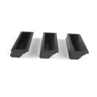 Noir ABS ingénierie encastrée tire classeur poignées meubles fer armoire en plastique poignée encastrée