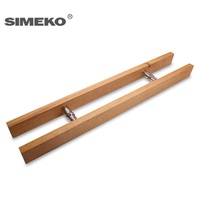 Poignée de porte en verre en acier inoxydable 304, pour porte en bois, excellente qualité