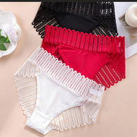 Culottes en dentelle ajourée pour femmes, lingerie transparente, sous-vêtements délicats, charmants pour dames