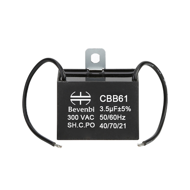 Bevenbi CBB61 Motor Starting Run Capacitor 400v 500v 450v 300v Ac Fan Capacitor With Flexible Wire