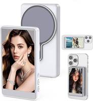 Para Samsung, pantalla de Monitor de Selfie inalámbrico de silicona, de cámara de conexión Flexible Control, luz de teléfono, decoración magnética Vlog