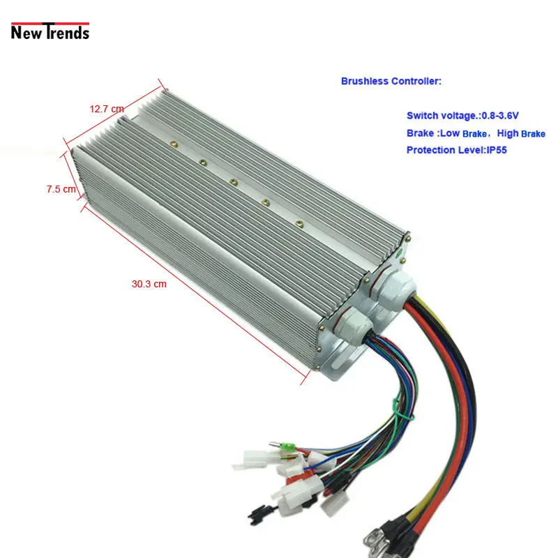 60В 72В 3000W Bldc регулятор бесщеточного двигателя для электрических Трехколесных велосипедов по созданию электрических транспортных средств в течение трех фазный двигатель
