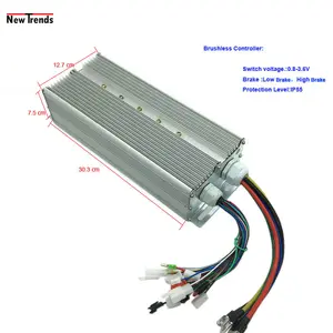 60V 72V 3000W Bldc fırçasız Motor kontrol cihazı elektrikli üç tekerlekli bisiklet için elektrikli araç trifaze motor