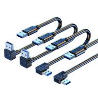 Câble USB 3.0 double tête mâle-mâle, double blindage, en cuivre, 2 m, pour transfert de données vers ordinateur, téléphone portable et disque dur