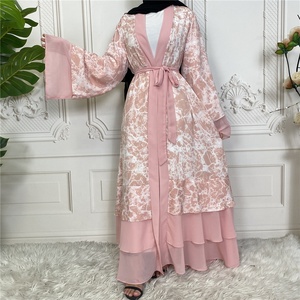 Zifeng OEM Vetements Islamiques Turk nuovi pannelli di stampa Cardigan musulmano Abaya - Product Image 2