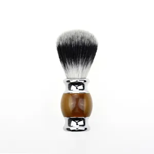 Facial Cleaning Brush Men Shaving Brush Badger Manual Operation Foam Metal Resin Shaving Brush Silver Tip