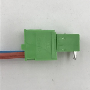 Spring Terminal Block Connectors 3.81mm Pitch on PCB 2 Pin Male and Female Plug-in XK15EDGKD+R-3.81-2P 90 Degree Right Angle Pin