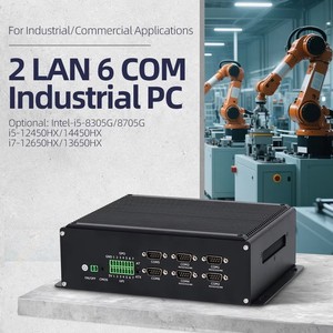 Mini <span class=keywords><strong>PC</strong></span> Industrial HLY con Intel Core i5-12450HX, 6 Puertos RS485 COM, LAN Dual de 2.5G, <span class=keywords><strong>4</strong></span> GPIO, 9-36V DC, DDR5, Computadora Industrial para CNC - Product Image 2