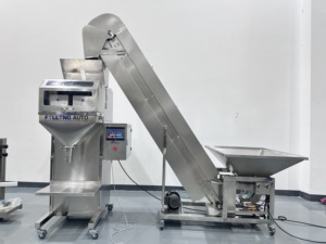 Yarı otomatik kahve çekirdeği/köpek maması/ceviz/fındık/fıstık/şeker granül tartı parçacık tozu dolum ve paketleme makinesi - Product Image 4