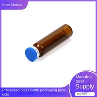 Flacons cylindriques ambrés de 10 ml en verre de qualité médicale pour sirops, boissons et liquides oraux photosensibles