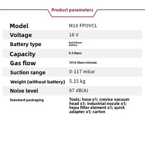   Aspiradora Inalámbrica M18 FPOVCL-0 FUEL PACKOUT, Aspiradora <span class=keywords><strong>en</strong></span> Seco y Húmedo, Sin Escobillas, con Filtro HEPA Clase L - Product Image 4