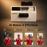 PodNEX A3 DX7 Printer Flatbed All-In-One Otomatis Baru dengan Tinta UV CMYK untuk Transfer Panas, 2400 DPI, Kontrol Android, Fleksibel untuk Ponsel/AirPods
