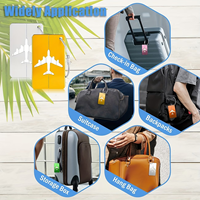 Étiquette de bagage personnalisable en aluminium anodisé, forme avion unique, pour valise et sac de voyage