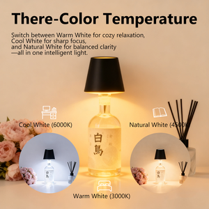 Lámpara de Mesa LED Recargable por USB con Control Táctil y Regulable, 3 Colores Cambiantes, Luz Nocturna para Dormitorio, Decoración del Hogar, Lámpara de Escritorio Moderna - Product Image 4