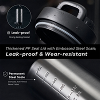 Gobelet portable pré-dosé avec marquages de mesure, tasse mélangeuse pour protéines en poudre, shaker de suppléments pour la gym et les voyages, bouteille de sport