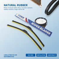 Lame d'essuie-glace universelle sans cadre ni armature en caoutchouc naturel certifiée IATF 16949 2026, compatible avec BMW VW