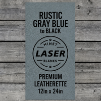 Plaques en similicuir gravables bleu gris rustique 12x24 pouces, faux cuir bleu ardoise, vierges à graver en noir pour la retraite