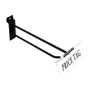 Hookei Supermarket Metal Pegboard Double <b>Hooks</b> with Price Tag Holder - Product Image 3
