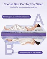 Matressess Queen Size Coussin de refroidissement sur-matelas 7 zones Egg Crate king Memory Foam Mattress Topper 180X200cm 4 Inches